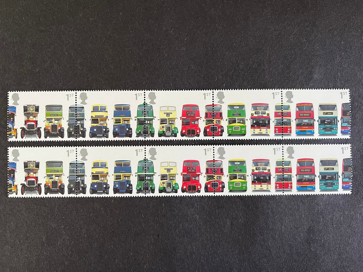 10 1st Class Stamps - Double Decker Buses
