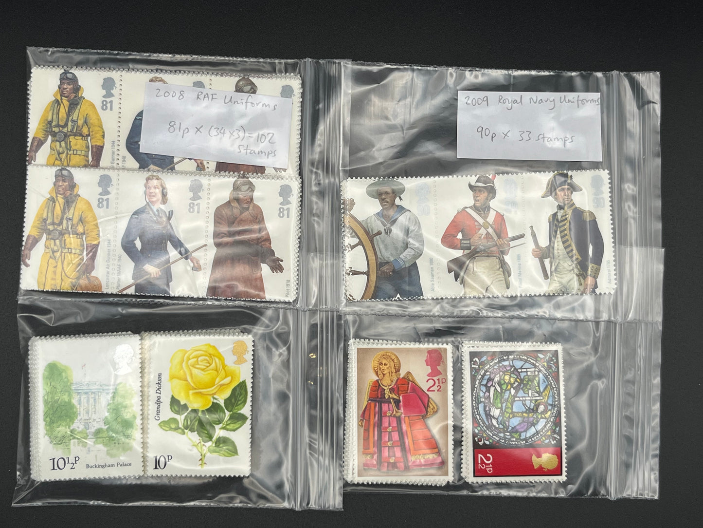 135 x 2nd Class 2-stamp 91p