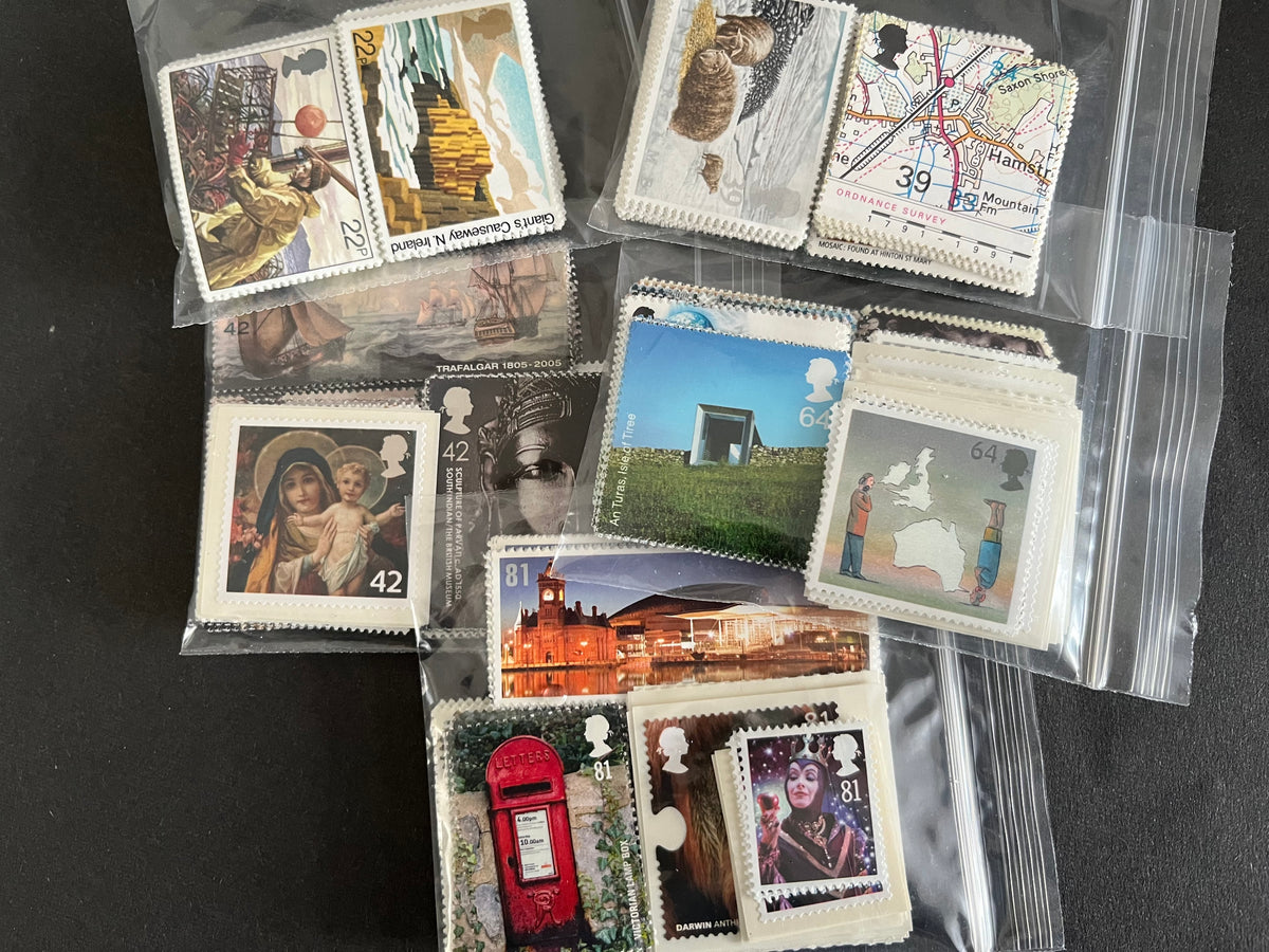 Low Value Stamps For Top Up Postage - Random Values