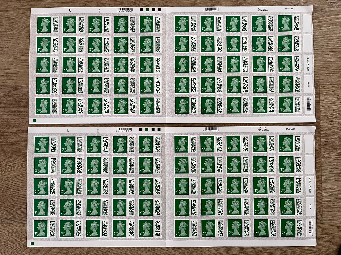 100 2nd Class Barcoded Stamps • Self Adhesive