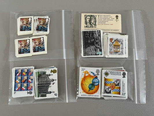 150 sets of 2-stamp £1.55 for 2nd Second Class Large FV £232.50