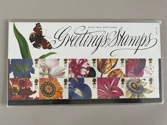 10 Floral Greetings 1st Class Stamps in Presentation Pack