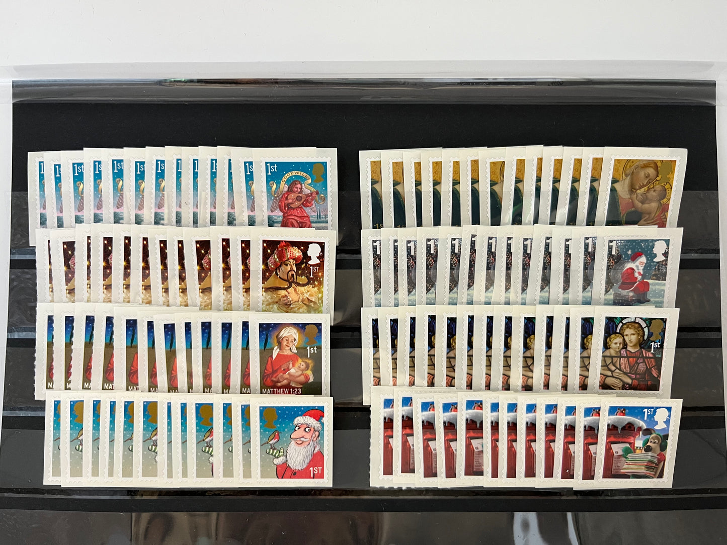 100 1st Class Christmas Self Adhesive Stamps