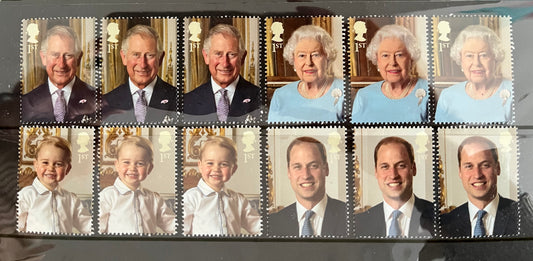 12 Royal Family 1st Class Stamps