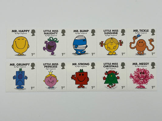 10 1st Class Stamps • Mr Men Little Miss
