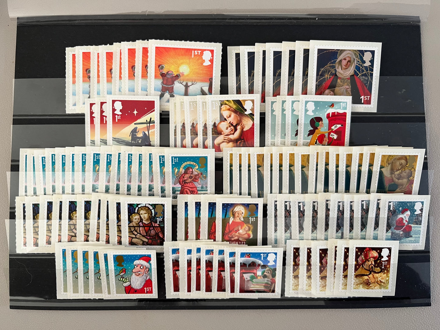 100 1st Class Christmas Self Adhesive Stamps