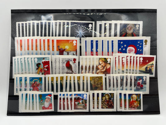 100 1st Class Christmas Self Adhesive Stamps