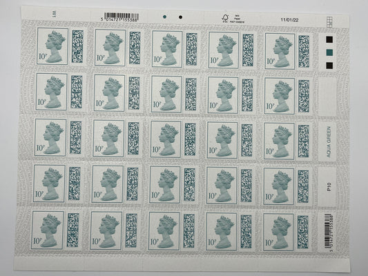 25 x 10p Self Adhesive Barcoded Stamps • FV £2.50 • 25% off