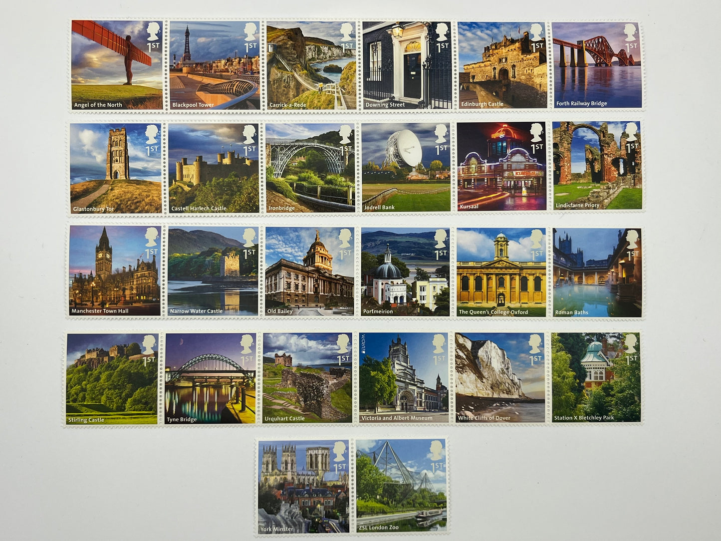 26 1st Class Stamps • UK A-Z Places