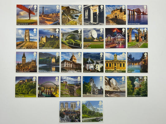 26 1st Class Stamps • UK A-Z Places