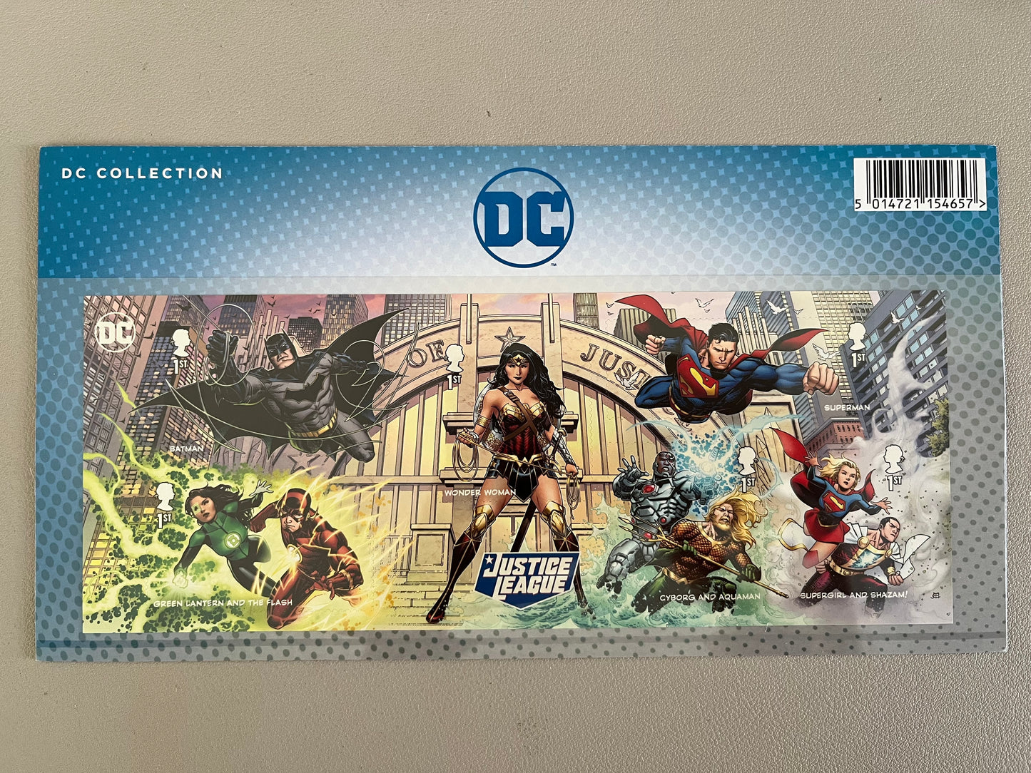 6 1st Class Stamps • DC Comic Justice League Minisheet