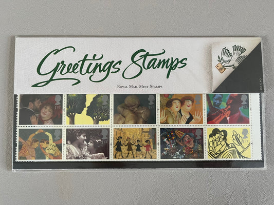 10 Love Greetings 1st Class Stamps in Presentation Pack