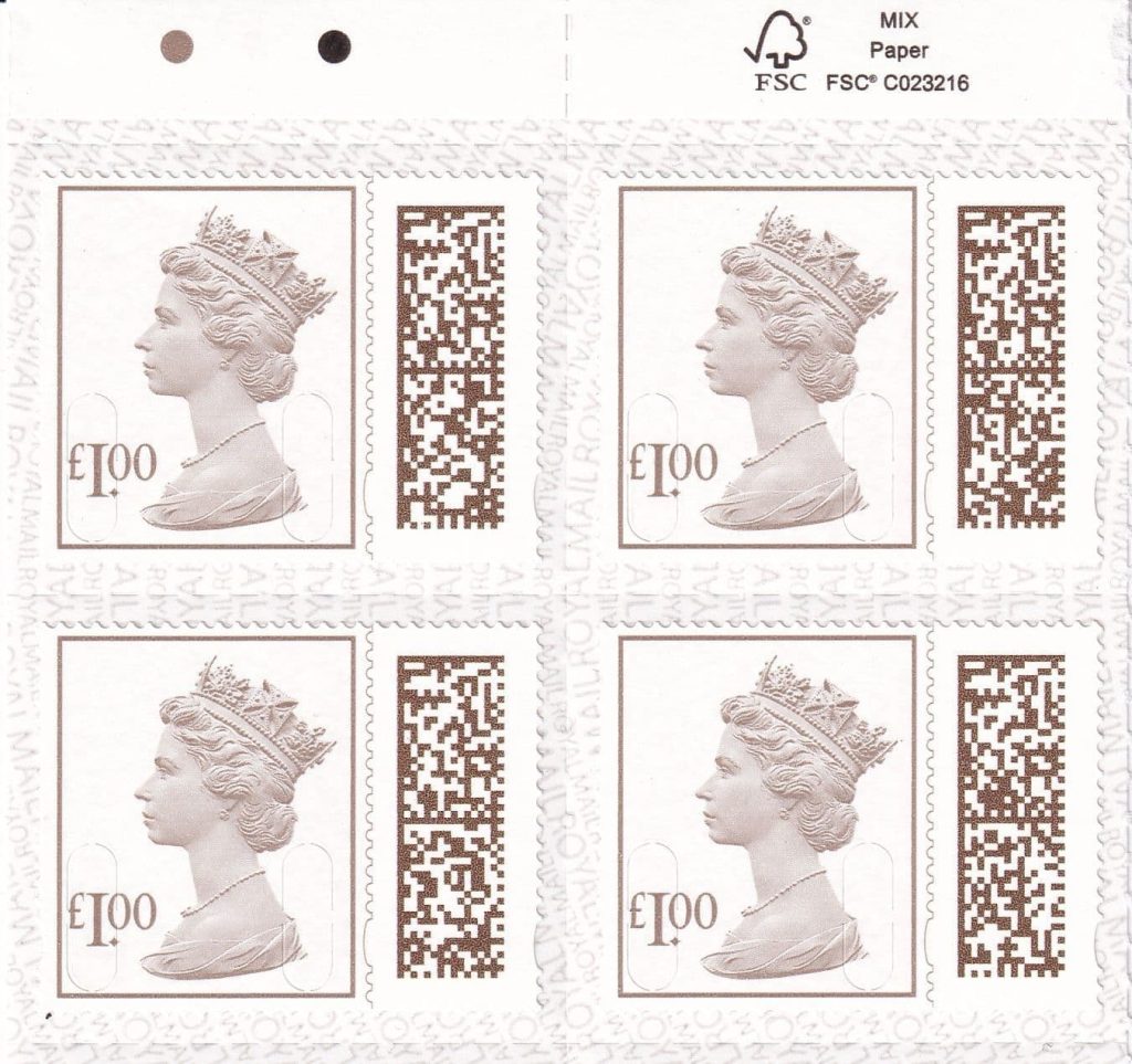 1 x £1 Barcoded Stamp