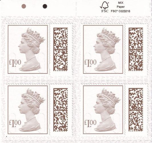 1 x £1 Barcoded Stamp
