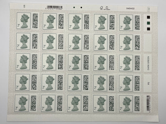 25 x 2p Self Adhesive Barcoded Stamps • FV £0.50 • 25% off