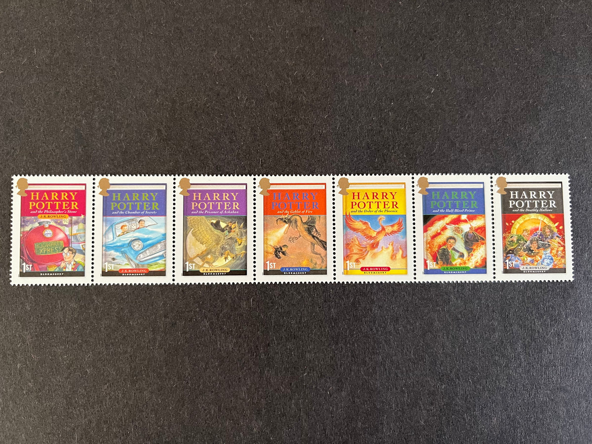 GB Harry Potter Stamp Set Book Covers • 7 1st Class Stamps