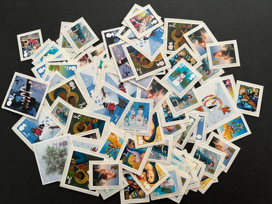 100 2nd Class Christmas Self Adhesive Stamps for Postage FV £91