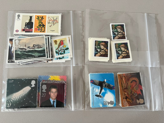 100 x 2-stamp £1.55 2nd Class Large FV £155