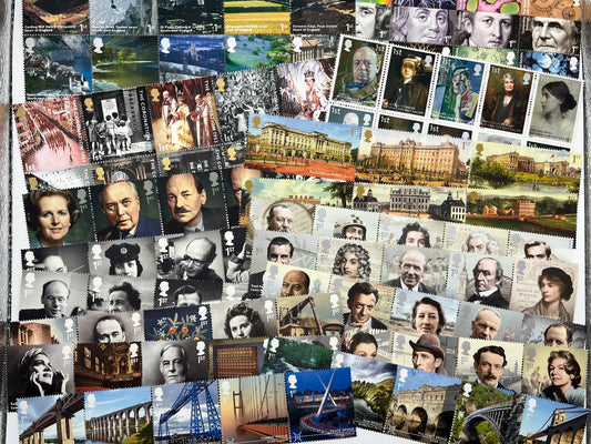 100 1st Class Stamps • People & Places