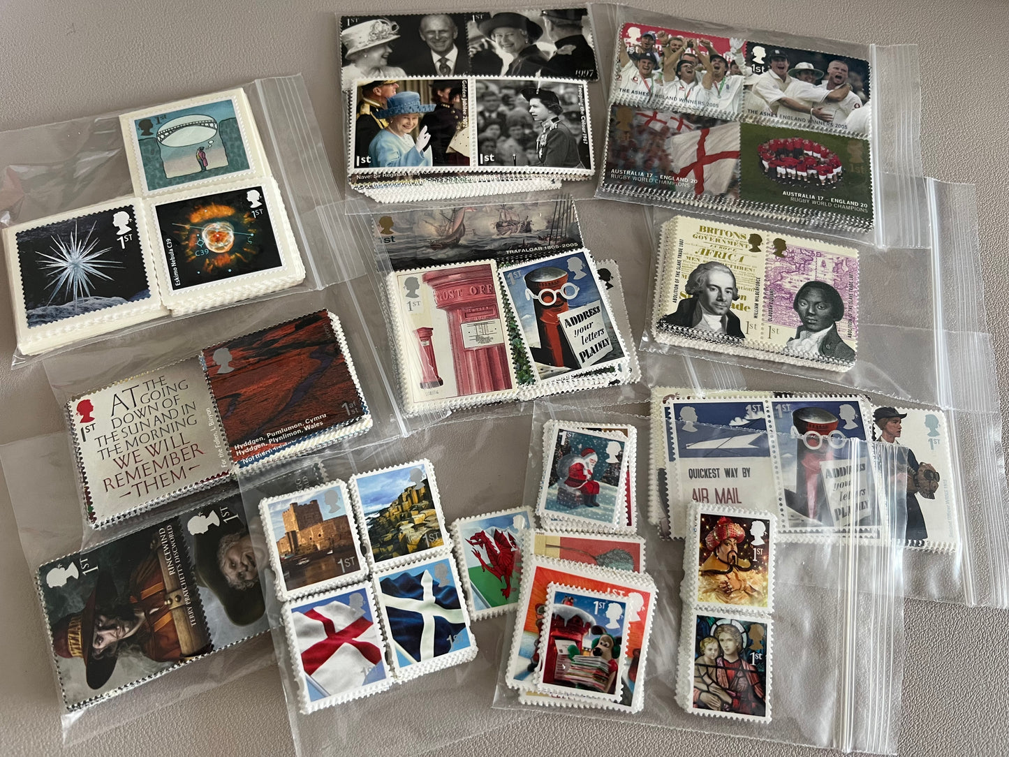 1000 1st Class Stamps Various Designs Some Self Adhesive FV £1800