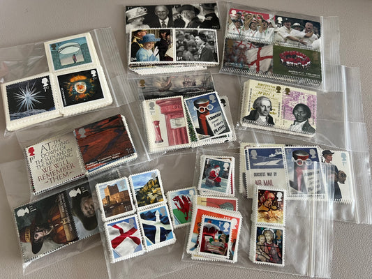 1000 1st Class Stamps Various Designs Some Self Adhesive FV £1800