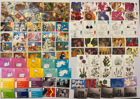 100 1st Class Stamps For Postage • Greetings Occasion Florals • FV £165