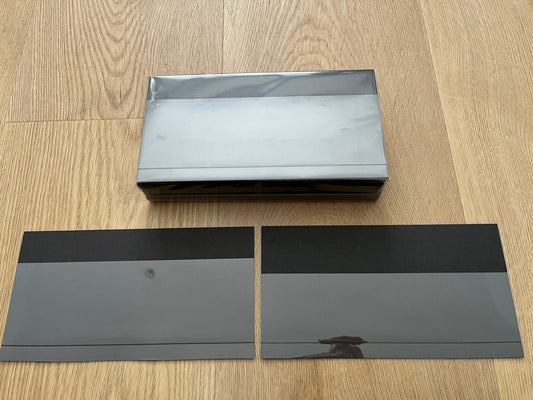 100 Used Black Stock Cards with Raised Margin