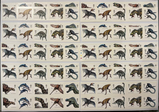 100 Dinosaur 1st Class Self Adhesive Stamps